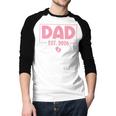 Dad Est 2026 Logo Daddy 2026 Soon To Be New Father 2026 Men Baseball Raglan Shirt