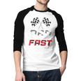 Dad Of The Fast One First Birthday Racing Car Family Men Baseball Raglan Shirt Dad Of The Fast One First Birthday Racing Car Family Men Baseball Raglan Shirt