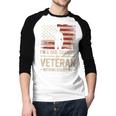 Im A Dad Grandpa And A Veteran Nothing Scares Me Veteran Men Baseball Raglan Shirt