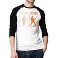 Your Dad My Dad Guitar Guitarist Rock Father's Day Men Baseball Raglan Shirt