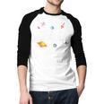 Dad Outer Space Birthday Party Family Boys Girls Men Baseball Raglan Shirt