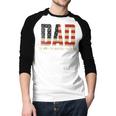 Dad Protector Hero Legend USA Flag Dad Father's Day Men Baseball Raglan Shirt