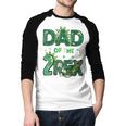 Dad Of The Two Rex Birthday Dinosaur Family Matching Men Baseball Raglan Shirt