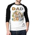 Dad Of The Two Wild Animal Safari 2Nd Birthday Party Men Baseball Raglan Shirt
