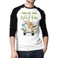 Dad Of The Wild One 1st Birthday Safari Family Matching Men Baseball Raglan Shirt