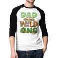 Dad Of The Wild One Birthday Family Matching Party Decor Men Baseball Raglan Shirt