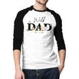 Dad Of The Wild One Zoo Birthday Safari Jungle Animal Men Baseball Raglan Shirt