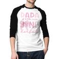 Dada Of Little Miss Onederful First Birthday Girl Bow Men Baseball Raglan Shirt