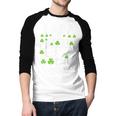 Dada Of The Lucky One First Birthday St Patrick's Day Men Baseball Raglan Shirt