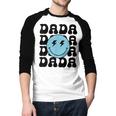 Dada One Happy Dude 1st Birthday Family Matching Men Baseball Raglan Shirt