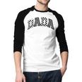 Dada Racing Race Car Checkered Family Birthday Matching Men Baseball Raglan Shirt Dada Racing Race Car Checkered Family Birthday Matching Men Baseball Raglan Shirt