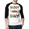 Daddy Of The Birthday Boy Game Day Football Men Baseball Raglan Shirt