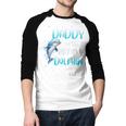 Daddy Of The Birthday Dolphin Family Matching Party Squad Men Baseball Raglan Shirt