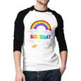 Daddy Of The Birthday Girl Rainbow B-Day Matching Family Men Baseball Raglan Shirt Daddy Of The Birthday Girl Rainbow B-Day Matching Family Men Baseball Raglan Shirt