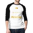 Daddy Of The Birthday Princess Girl Party Matching Family Men Baseball Raglan Shirt