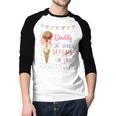 Daddy Dad Ice Cream Third Birthday Three Scoops Of Fun Men Baseball Raglan Shirt