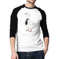Daddy Goose Fun Father's Day Tee For Dad Men Baseball Raglan Shirt