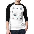 Daddy Houston We Have One Year Old Space Theme 1st Birthday Men Baseball Raglan Shirt