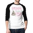 Daddy In a Winter Onederland Birthday Girl Christmas Tree Men Baseball Raglan Shirt