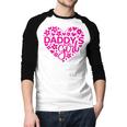 Daddy's Girl Father's Day Idea For a New Dad Men Baseball Raglan Shirt