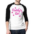 Daddy's Girl Shirt With Pink Lettering Men Baseball Raglan Shirt