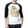 Daddysaurus Shirt T-Rex Dad Dinosaur Men Baseball Raglan Shirt