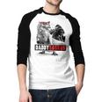 Daddysaurus T-Rex Dad Dinosaur Daddy Saurus Fathers Day Men Baseball Raglan Shirt