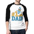 Disney Donald Duck Number One Dad Sunglasses Father's Day Men Baseball Raglan Shirt