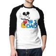 Disney Mickey Mouse Father's Day 1 Dad Men Baseball Raglan Shirt
