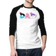 Disney Minnie Mouse And Daisy Duck Dad Father's Day Birthday Men Baseball Raglan Shirt
