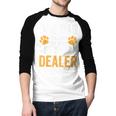 Dog Dad The Man The Myth The Snack Dealer Men Baseball Raglan Shirt Dog Dad The Man The Myth The Snack Dealer Men Baseball Raglan Shirt