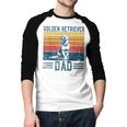 Dog Golden Dad Vintage Golden Retriever Dad Small Men Baseball Raglan Shirt