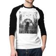 Dog Mom Dad Alien Selfie Weimaraner UFO For Men Women Men Baseball Raglan Shirt