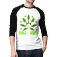 Dogs And Weed Dad Mom Dog Lover Cannabis Marijuana For Men Women Men Baseball Raglan Shirt