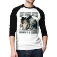 Don't Worry Kitten Daddy's Here Cool Alpha Wolf Meme Men Baseball Raglan Shirt