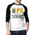 Drinking Opa Like A Regular Grandpa Much Cooler Beer Dad Men Baseball Raglan Shirt