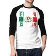 El Papa Mas Chingon Best Mexican Dad Men Baseball Raglan Shirt