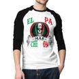 El Papa Mas Chingon Mexican Dad Husband Regalo Flag Men Baseball Raglan Shirt