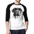 English Mastiff Sketch Drawing Art Dog Lover Mom Dad Women Men Baseball Raglan Shirt