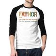 FA-Thor Like Dad Just Way Mightier Hero Fathers Day Small Men Baseball Raglan Shirt