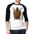 Faithful Warrior Man Of God Christian Men Knight Armor Dad Men Baseball Raglan Shirt