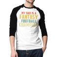 Fantasy Football Dad Champion Vintage Draft Party Men Baseball Raglan Shirt