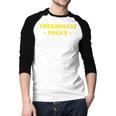 Father For Men Thermostat Police Dad Men Baseball Raglan Shirt