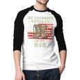 Father Veterans Day My Favorite Veteran Is My Dad Proud Kids Men Baseball Raglan Shirt