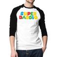 Fatherly Powers Unleashed Gamer Super Dad From Wife & Kids Men Baseball Raglan Shirt