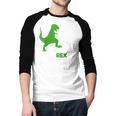Father's Day Idea Daddysaurus Rex T-Shirt Men Baseball Raglan Shirt