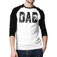 Fishing Dad Birthday Classic Bold Font Fish Daddy Men Baseball Raglan Shirt