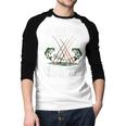 Fishing Rods Are Like Potato Chips Dad Fisherman Men Baseball Raglan Shirt