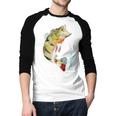 Fishing Shirts PEACOCK BASS Fishing Art Shirt For Dad Men Baseball Raglan Shirt