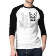 French Bulldog Dog Dad Dogfather Dogs Daddy Father Men Baseball Raglan Shirt